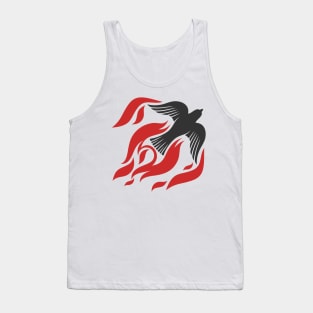 The dove and the flame of fire are symbols of God's Holy Spirit, peace and humility Tank Top